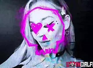 Blonde Goth Blake Blossom Teases in Fishnets Before Rough Cowgirl Riding and Deepthroat