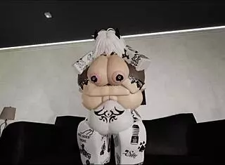 Rainy Day Leads to Calling Slut Friend for Cosplay Fun While Boyfriend Waits