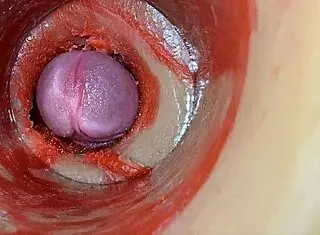 Feel that huge cock pulsing deep inside my tight wet pussy! She moans during close-up creampie insemination.