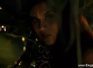 I mean, this brunette milf from bollywood is like an oriental cougar stripping and teasing...