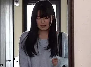 Japanese step sister contrasts skinny curves with brother's first time bedroom encounter