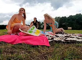 Blondes flash no panties under short dresses miniskirts during outdoor lingerie try-on voyeur fun