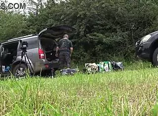 Blondes flash no panties under short dresses miniskirts during outdoor lingerie try-on voyeur fun