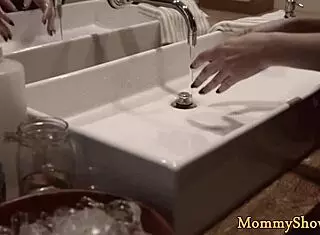 Stepmom's strapon pounds my tight teen pussy so amazingly deep