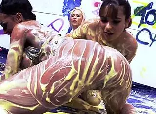 Sapphic MILFs Valery Summer & Kerry Louise TONGUE PUSSY At Kinky Threesome Bash