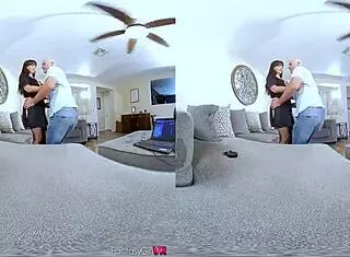 Catalina Cruz as Girlfriend in VR Experience with Mistress Lingerie Stockings and Heels