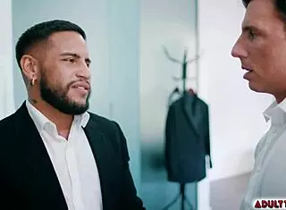 brock banks skips wedding for best man reese rideout's bareback pounding in bathroom