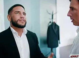 brock banks skips wedding for best man reese rideout's bareback pounding in bathroom