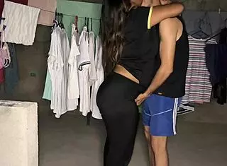 Fucking Stepmom Whore in Laundry Patio Homemade