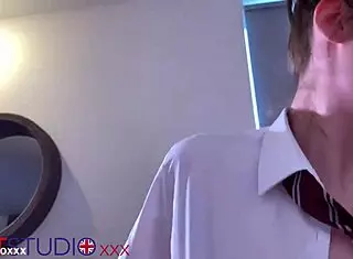 wanna see this naughty college girl fuck teacher and slurp cum from condom?