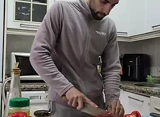 Spanish Pornstar Cooks Tortilla Strips Nude Jerks Off Cumshot