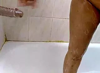 aimee paradise milf bitch teases with toys in steamy bathroom fun 😜🛁