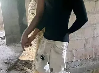 Step-mom drags stepson to abandoned spot begging for his thick cock doggystyle!