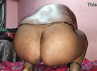 young indian milf's huge natural tits bounce daily on old father-in-law cock