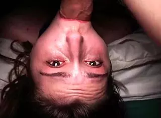 Beauty skinny neighbor plays big cock rides to sloppy cum mouthful