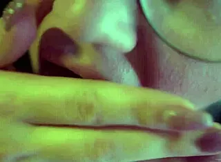 This naughty brunette gives her lover a sloppy deepthroat blowjob to cumshot