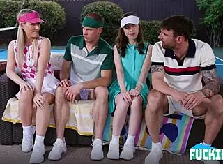 horny family pickleball turns into taboo father-in-law heat