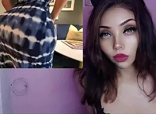 Horny latina mommy in tight dress gets fucked and creampied by big cock lover