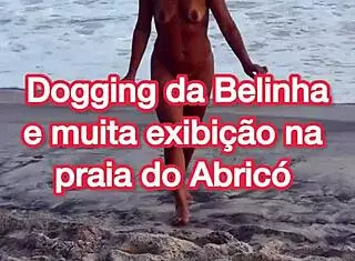 Belinha海滩猎巨屌狗交式弯腰高潮