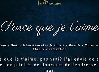 French Girlfriend Voyeur Sensual Solo with Dirty Talk Orgasm