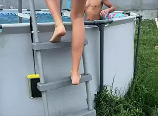 uhh i fucked my friend's horny wife after pool party... creampie mess!