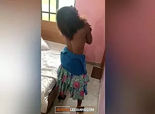 ebony babes licking wet black pussies in homemade lesbian fun! 👅💦🔥