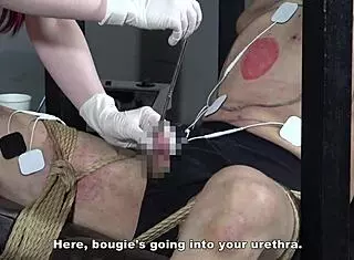 Japanese Mistress Delivers Electro Shock Urethral Torment