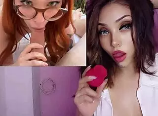 innocent tattooed latina with glasses orgasms hard on pov creampie