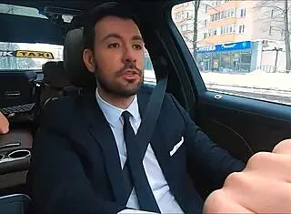 hot russian milf plays slutty taxi game, horny public pickup fuck 🚕😈