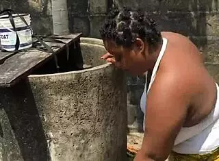 massive natural tits bbw bitch bends over for hardcore outdoor pounding