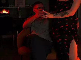 dinner date with my redhead turns to cowgirl pounding