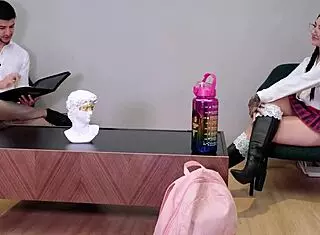 Professor, take my horny pussy to pass?