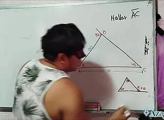 sexual math lesson reveals nerdy asian student's area