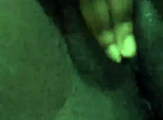 black slut fingers wet pussy solo creampie tease