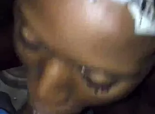 monster black cock sloppy suck leads to huge cumshot