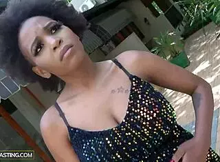 Amateur BIG TITS Ebony Babe POV SLOPPY DEEPTHROAT Reverse Cowgirl