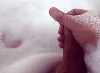 I Rub Clit Hard in Bubble Bath Masturbating to Orgasm Homemade Solo!