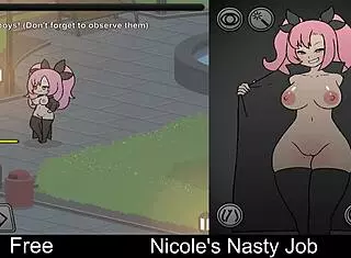 nicole plays her nasty interactive erotic game turning super dirty