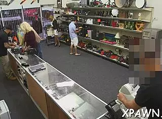 Astonishing young babe rough fucked tight pussy in shop 😈🍆