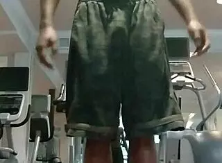 Skinny athletic teacher dorm workout turns into sexy homemade fun