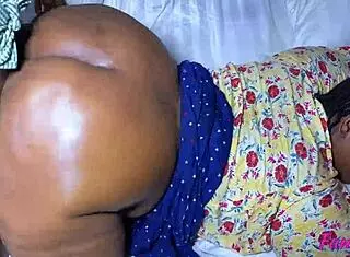 Fat ebony school teacher skirt up big ass fucked homemade bedroom closeup