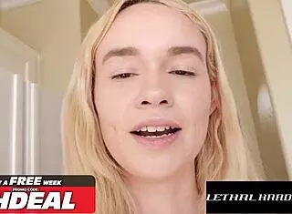 stepdad pounds petite blonde after prom deepthroat ride