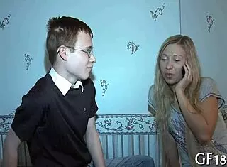 naughty petite teen lifts legs high for mature hardcore pounding