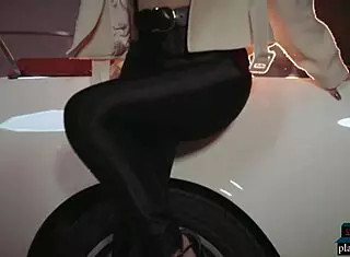 polina's big round ass milf striptease playboy convertible