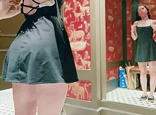 Risky fitting room fuck with cute italian sales babe 😏 big cock pounding! 🔥