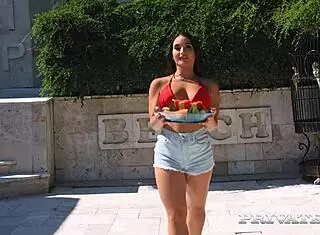 sara diamante gags on cock deepthroat rides cowgirl anal debut shaved pussy