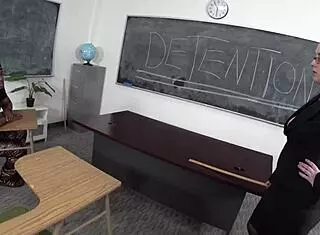 detention nerd miss andy ray pussy fucked hard bent over by teacher rome major