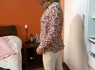 i flash lingerie teasing while stepsons friends jerk and cum everywhere