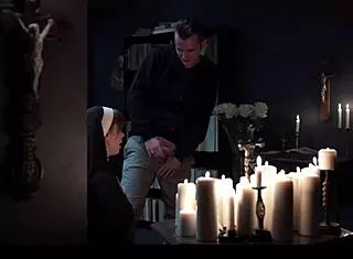 russian redhead nun sata jones turned into dripping cum doll in blasphemous freeze time pounding