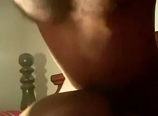 he cums on my ebony ass while i'm belly down doggystyle